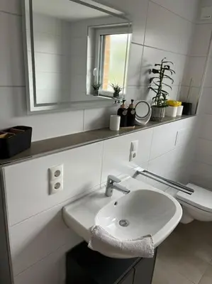 Ein Badezimmer in der Unterkunft Wunderschöne Wohnung am Rhein nähe Koblenz