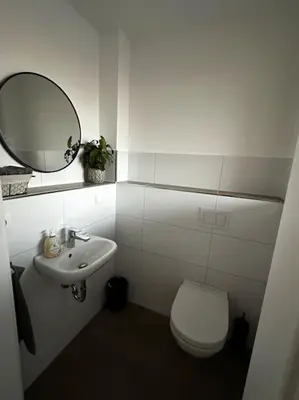 Ein Badezimmer in der Unterkunft Wunderschöne Wohnung am Rhein nähe Koblenz