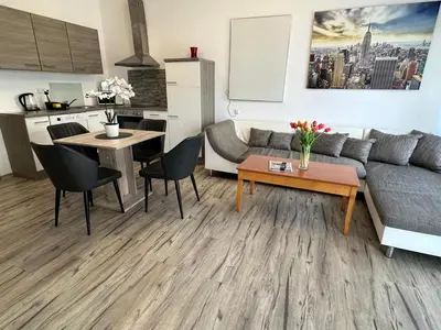Küche/Küchenzeile in der Unterkunft Rhaunen Apartments