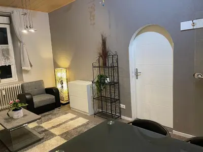 Ein Sitzbereich in der Unterkunft Pellinger-Hof