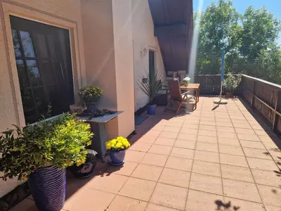 Ein Balkon oder eine Terrasse in der Unterkunft Ferienwohnung Flair