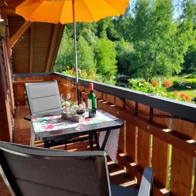Ein Balkon oder eine Terrasse in der Unterkunft Bichlhof Bärfra Ferienwohnung Fernsicht