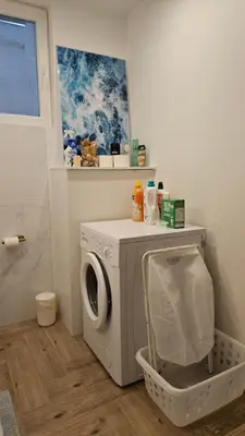 Grundriss der Unterkunft ländlich am Bach, Doppelbett und 2 Einzel