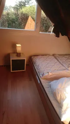 Ein Bett oder Betten in einem Zimmer der Unterkunft Ferienhaus Freilingen 74