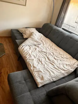 Ein Sitzbereich in der Unterkunft Ferienwohnung Zum Kallenborn