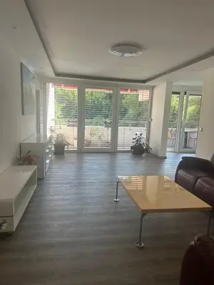Ein Sitzbereich in der Unterkunft Ferienwohnung Bingen