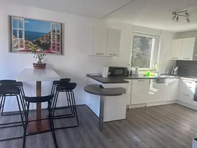 Küche/Küchenzeile in der Unterkunft Ferienwohnung Bingen