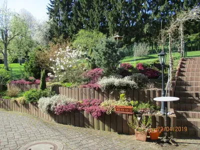 Ein Garten an der Unterkunft Pension Hilberath