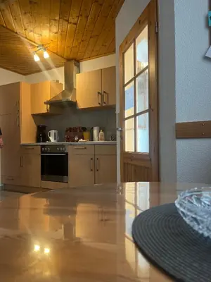 Küche/Küchenzeile in der Unterkunft Ferienwohnung Theisen