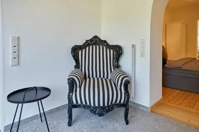 Ein Sitzbereich in der Unterkunft Haus am Moselufer - EG Apartment