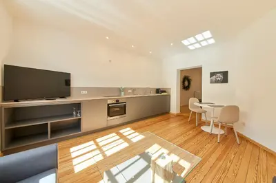 Küche/Küchenzeile in der Unterkunft Haus am Moselufer - EG Apartment