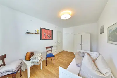 Ein Bett oder Betten in einem Zimmer der Unterkunft Ferienwohnung Gudrun