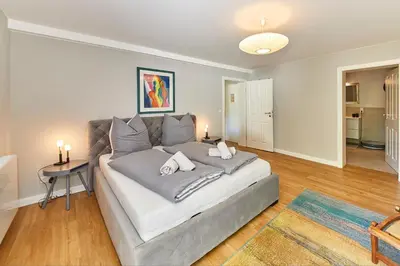 Ein Bett oder Betten in einem Zimmer der Unterkunft Ferienwohnung Gudrun