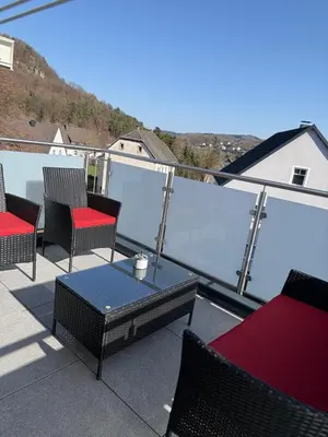 Ein allgemeiner Bergblick oder ein Berglick von der Ferienwohnung aus