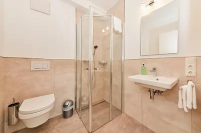 Ein Badezimmer in der Unterkunft Traumblick 1OG