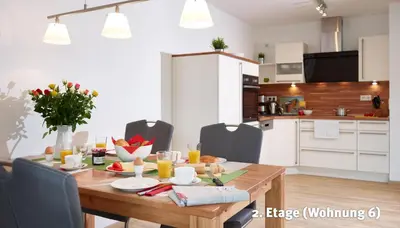 Küche/Küchenzeile in der Unterkunft Alte Brauerei Wohnung 6