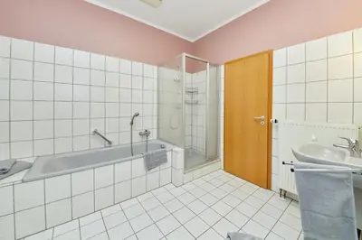 Ein Badezimmer in der Unterkunft Ferienwohnungen am Gestade Wohnung 2