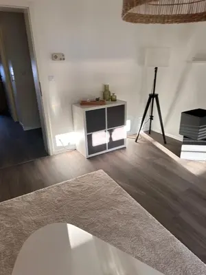 Ein Sitzbereich in der Unterkunft Ferienwohnung am Lahnpark