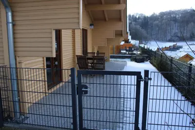 Ein Balkon oder eine Terrasse in der Unterkunft Ferienhaus Maja