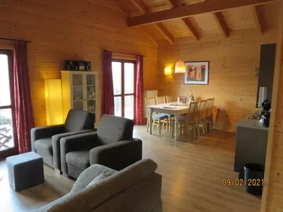 Ein Sitzbereich in der Unterkunft Ferienhaus Maja