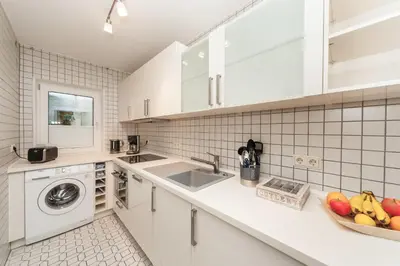 Küche/Küchenzeile in der Unterkunft Ferienwohnungen Villa Mosella