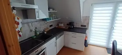 Küche/Küchenzeile in der Unterkunft Gina`s Ferienwohnung