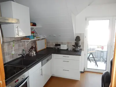 Küche/Küchenzeile in der Unterkunft Gina`s Ferienwohnung