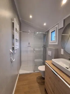 Ein Badezimmer in der Unterkunft LandZeit - get your tiny moments
