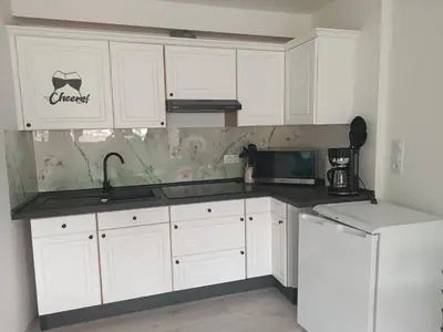 Küche/Küchenzeile in der Unterkunft Apartment mit Rheinblick