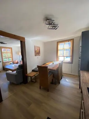 Ein Sitzbereich in der Unterkunft Ferienhaus Auszeit