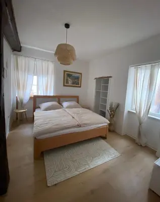 Ein Bett oder Betten in einem Zimmer der Unterkunft Ferienhaus Auszeit