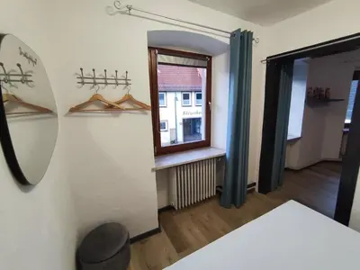 Ein Bett oder Betten in einem Zimmer der Unterkunft Pension am Kirchberg - Zimmer 2