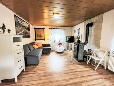 Ein Sitzbereich in der Unterkunft Holiday Home Ferienhaus Renata nahe Nürburgring by Interhome