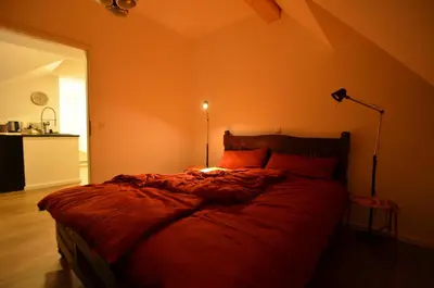 Ein Bett oder Betten in einem Zimmer der Unterkunft Kleine Villa