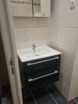 Ein Badezimmer in der Unterkunft Haus Lowe Ferienwohnungen