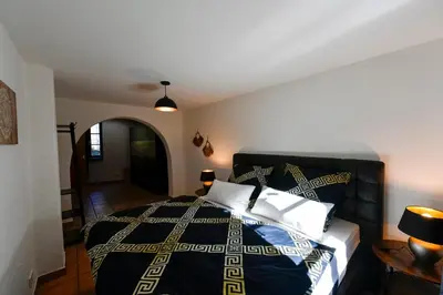 Ein Bett oder Betten in einem Zimmer der Unterkunft Auszeit am Glan