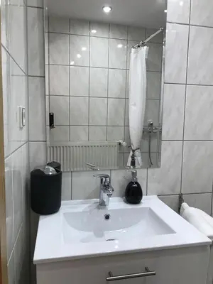 Ein Badezimmer in der Unterkunft Haus Silvia