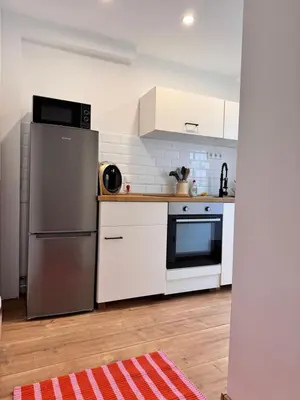 Küche/Küchenzeile in der Unterkunft Weinblick am Rhein