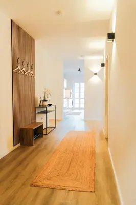 Grundriss der Unterkunft Moderne 3-Schlafzimmer-Apartments mit Balkon & Aufzug bis 6 Personen