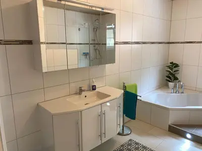 Ein Badezimmer in der Unterkunft Ferienwohnung Bangert
