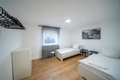 Ein Bett oder Betten in einem Zimmer der Unterkunft WW01 - Monteurwohnung Koblenz 2 Bedrooms - 4P