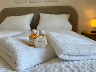 Ein Bett oder Betten in einem Zimmer der Unterkunft Sonnenschein-Apartment