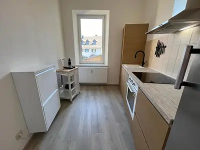 Küche/Küchenzeile in der Unterkunft Sonnenschein-Apartment