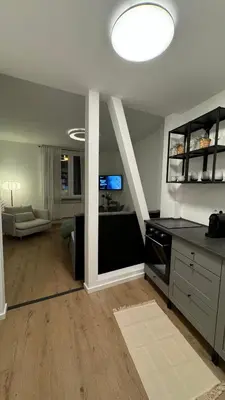Küche/Küchenzeile in der Unterkunft Gemütliches Design Appartment