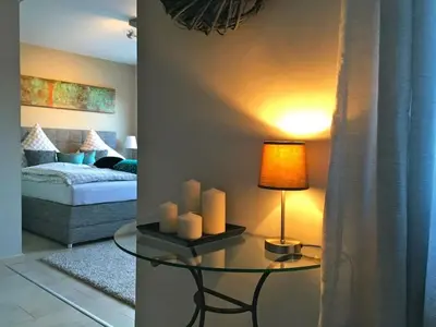 Ein Bett oder Betten in einem Zimmer der Unterkunft Moselschön 2 Comfortable holiday residence