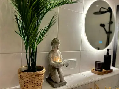 Ein Badezimmer in der Unterkunft Das Luxusnest
