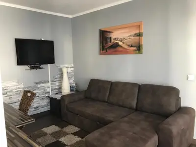 Ein Sitzbereich in der Unterkunft Ferienwohnung Koblenz