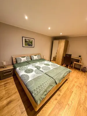 Ein Bett oder Betten in einem Zimmer der Unterkunft Ferienwohnung Ankerplatz