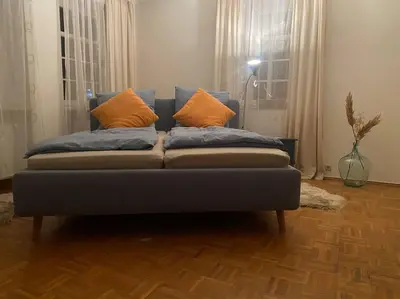 Ein Bett oder Betten in einem Zimmer der Unterkunft Im schönen Naheland bei Kirn