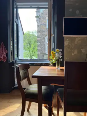 Ein Sitzbereich in der Unterkunft Vis-a-vis Apartments